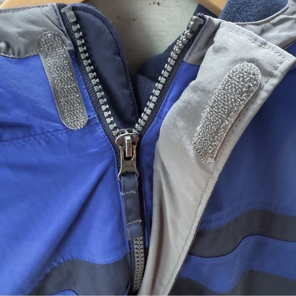 Lands’ End Boys XL 18-20 Squall Jacket Blue Waterproof Fleece Lined Hooded Coat - Picture 6 of 13